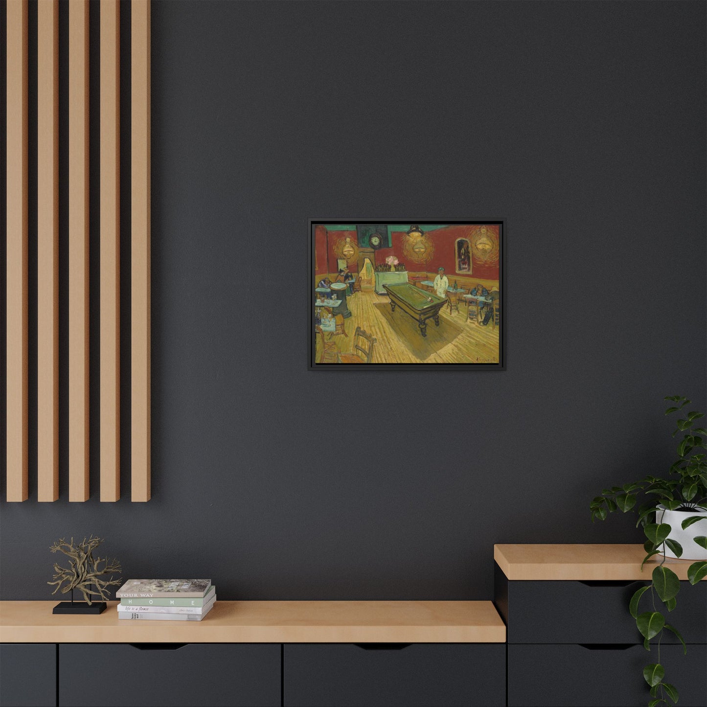 Van Gogh, Vincent - The Night Cafe (1888) - Matte Canvas, Framed