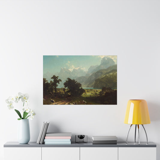 Bierstadt, Albert - Lake Lucerne (1858) - Satin Posters