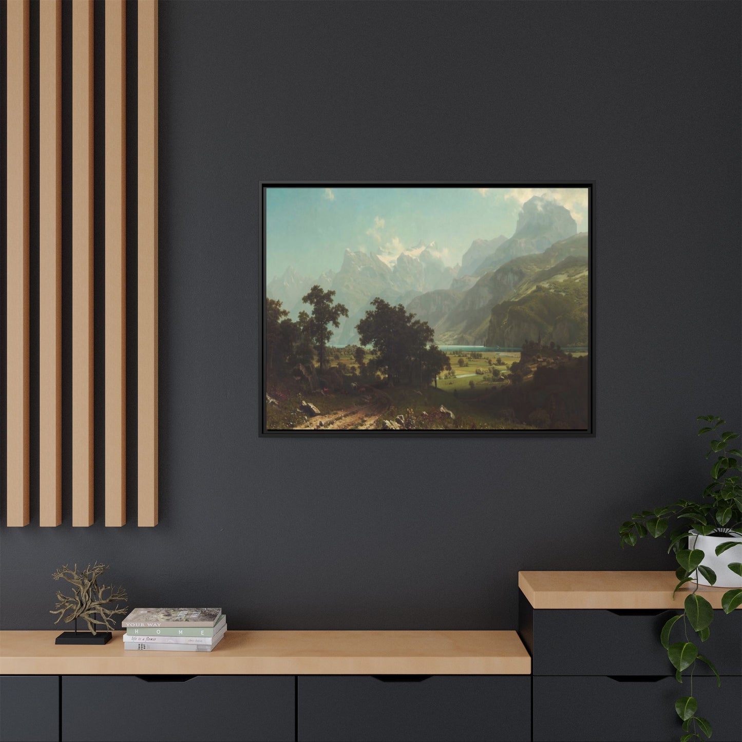 Bierstadt, Albert - Lake Lucerne (1858) - Matte Canvas, Framed