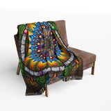 Pacio, Adam - Emerald Arrows Mandala - Arctic Fleece Blanket