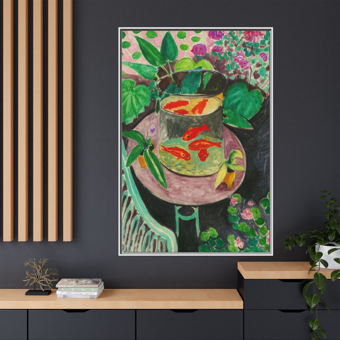 Matisse, Henri - The Goldfish (1912) - Matte Canvas, Framed