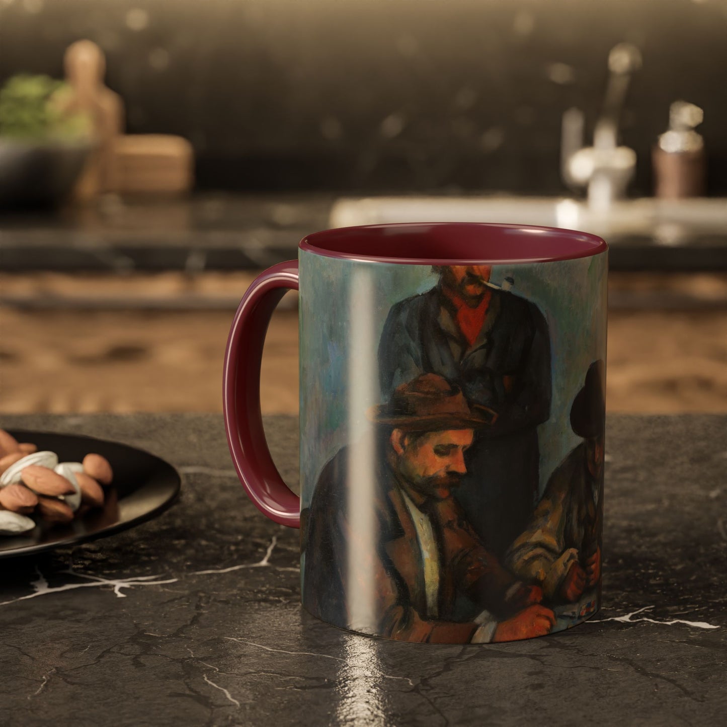Cézanne, Paul - The Card Players (1892) - Colorful Accent Mugs
