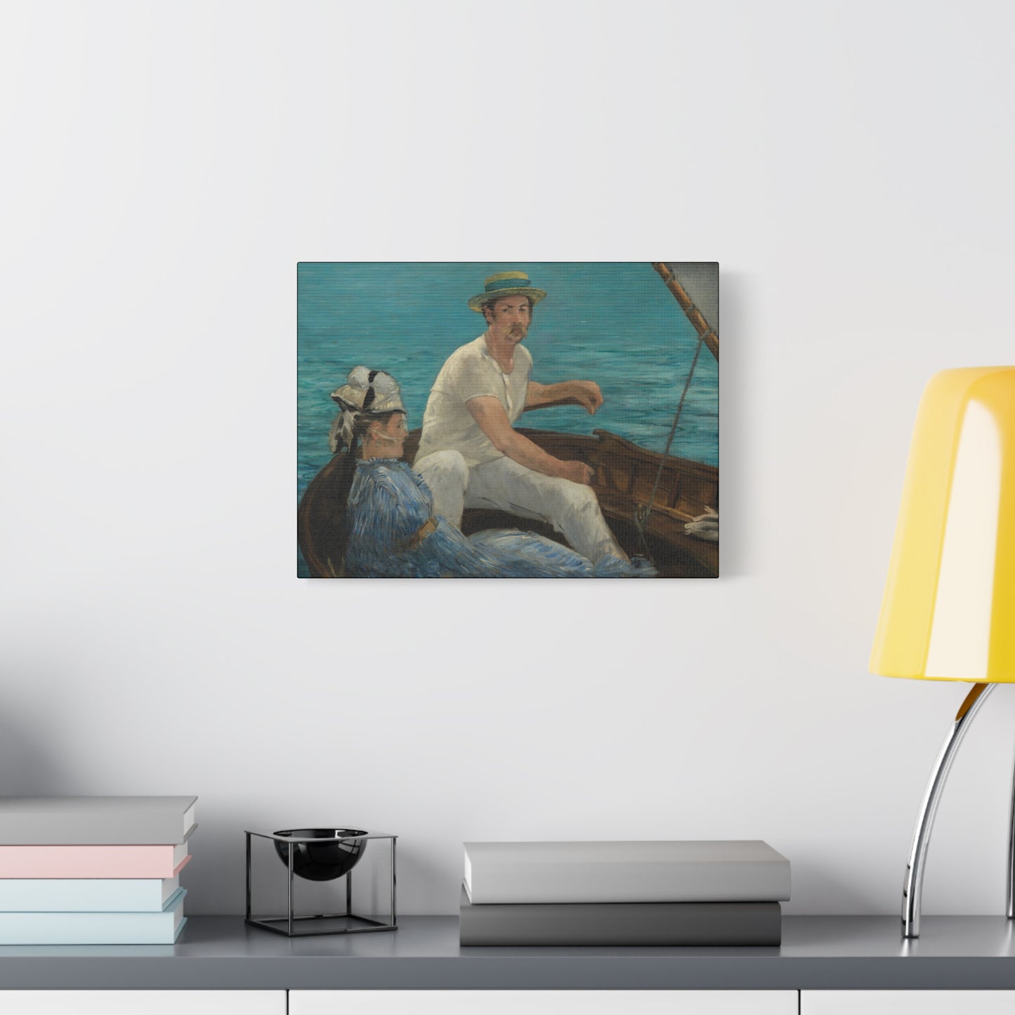 Manet, Édouard - Boating (1874) - Canvas Block, unframed