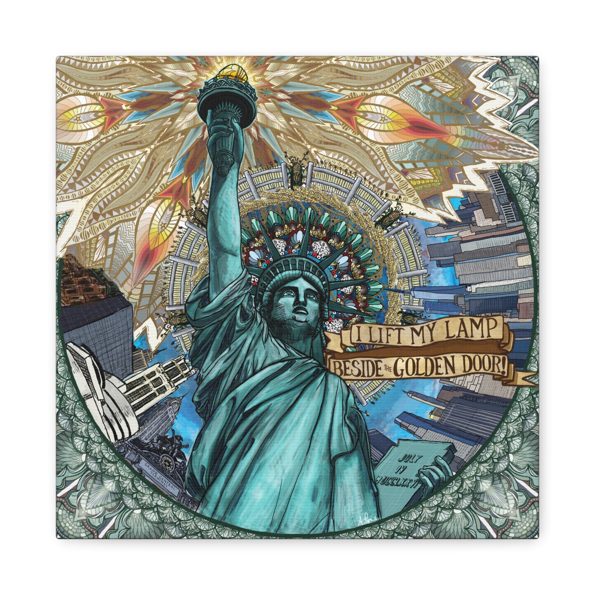 Liberty Mandala A  - Canvas