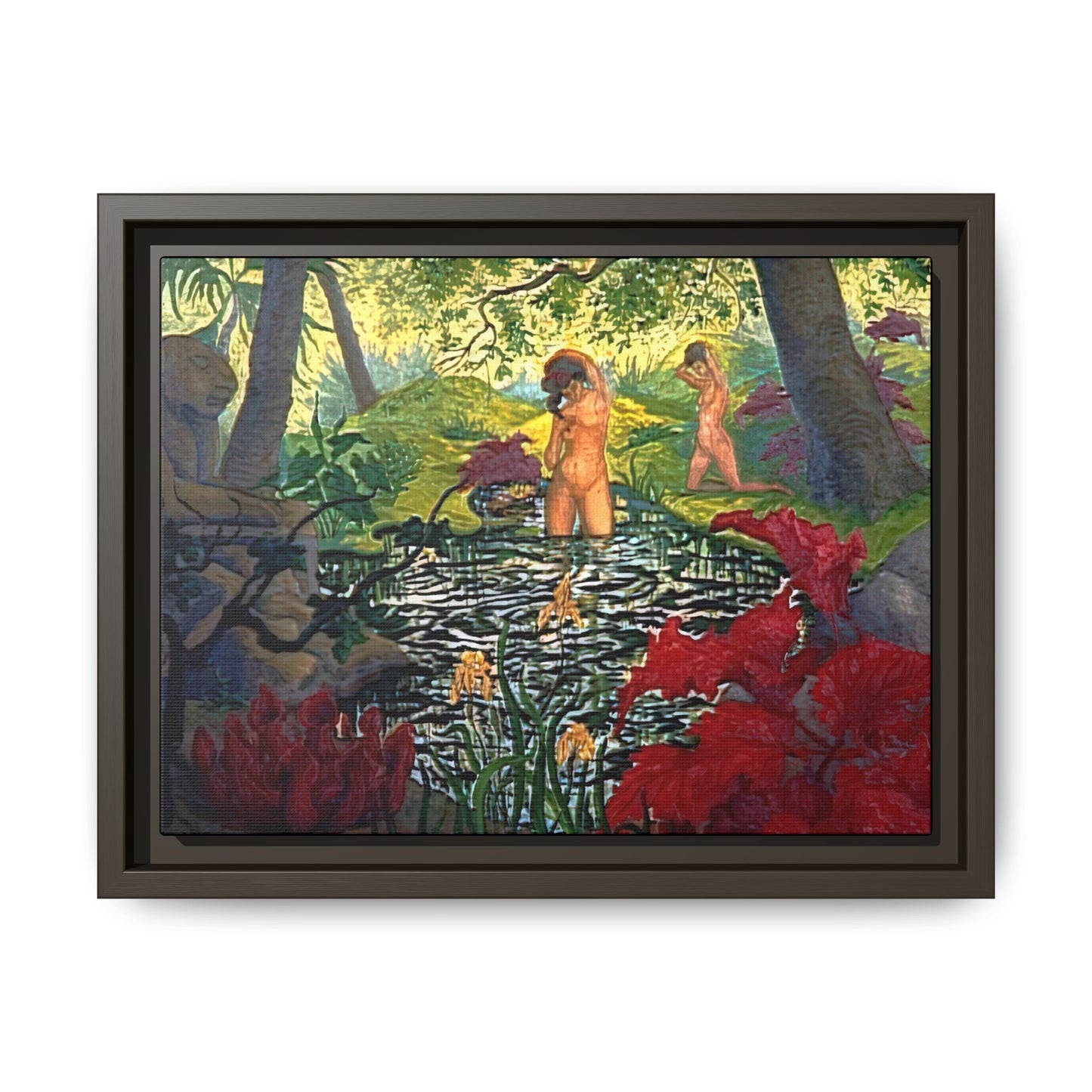 Ranson, Paul - The Lotus Bather (1906) - Matte Canvas, Framed