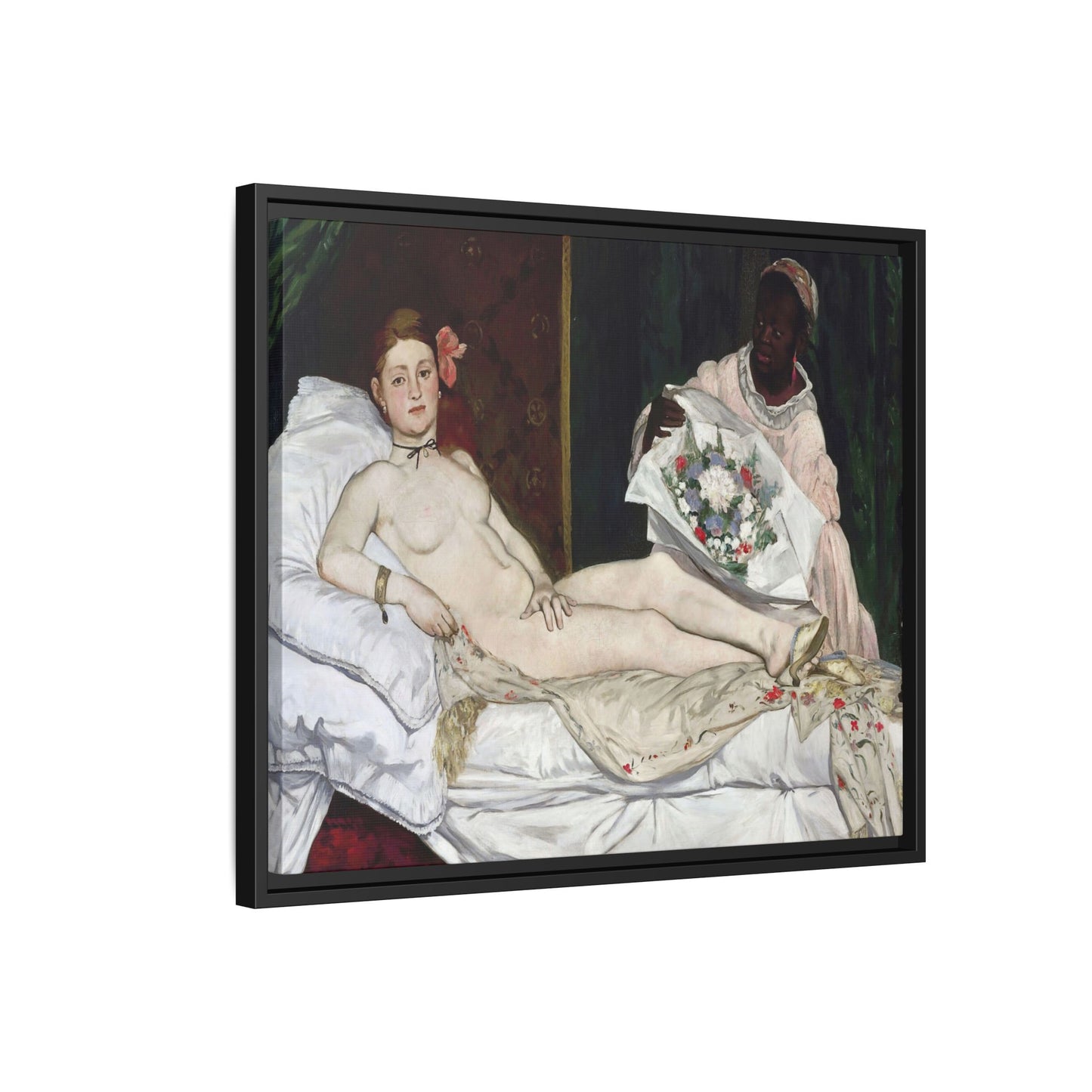 Manet, Édouard - Olympia (1870) - Matte Canvas, Framed