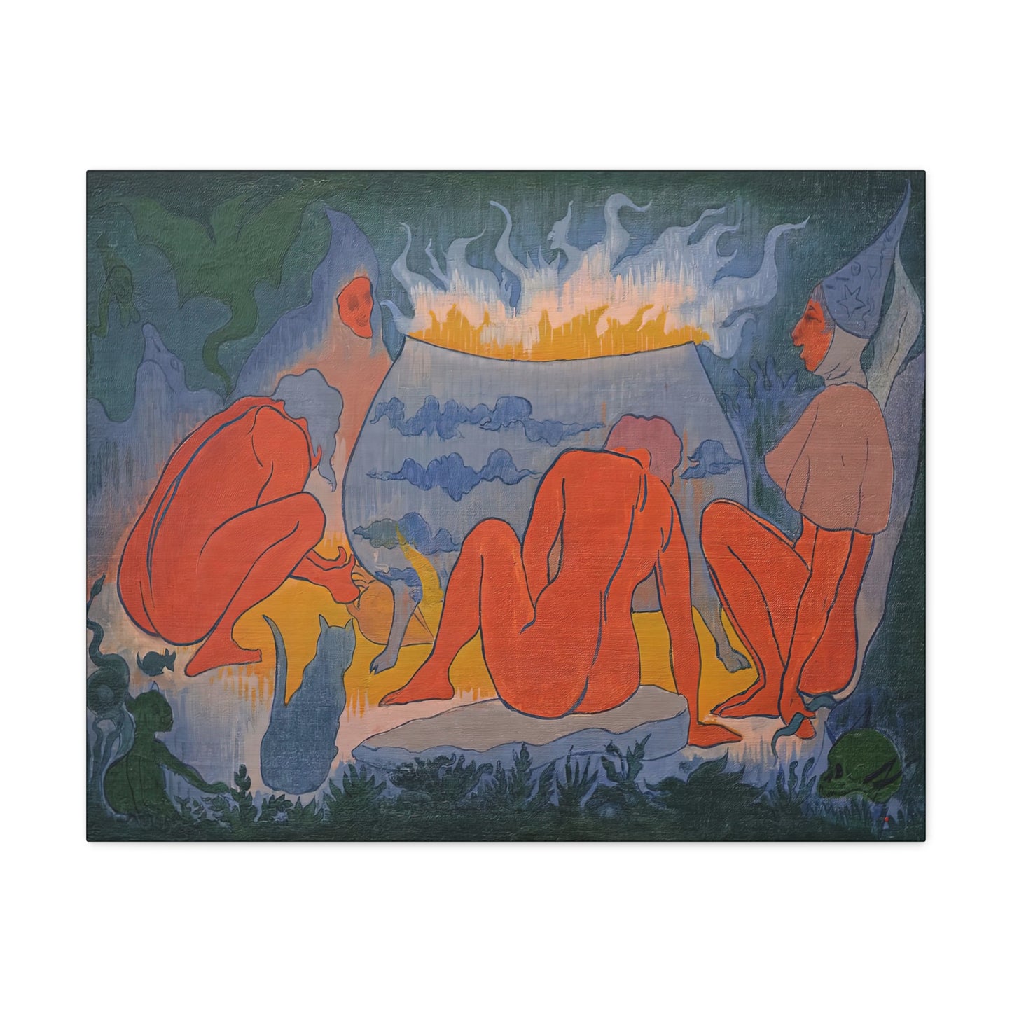 Ranson, Paul - Witches Around the Fire (1891) - Canvas Block, unframed