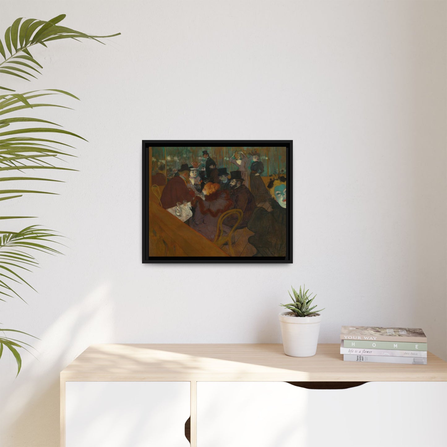 Toulouse-Lautrec, Henri - At the Moulin Rouge (1892) - Matte Canvas, Framed