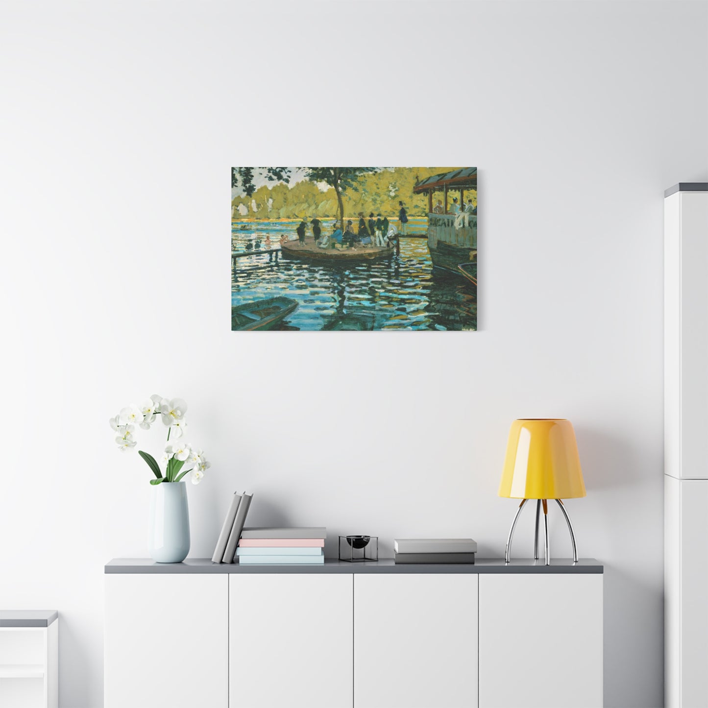 Monet, Claude - La Grenouillere (1869) - Canvas Block, unframed