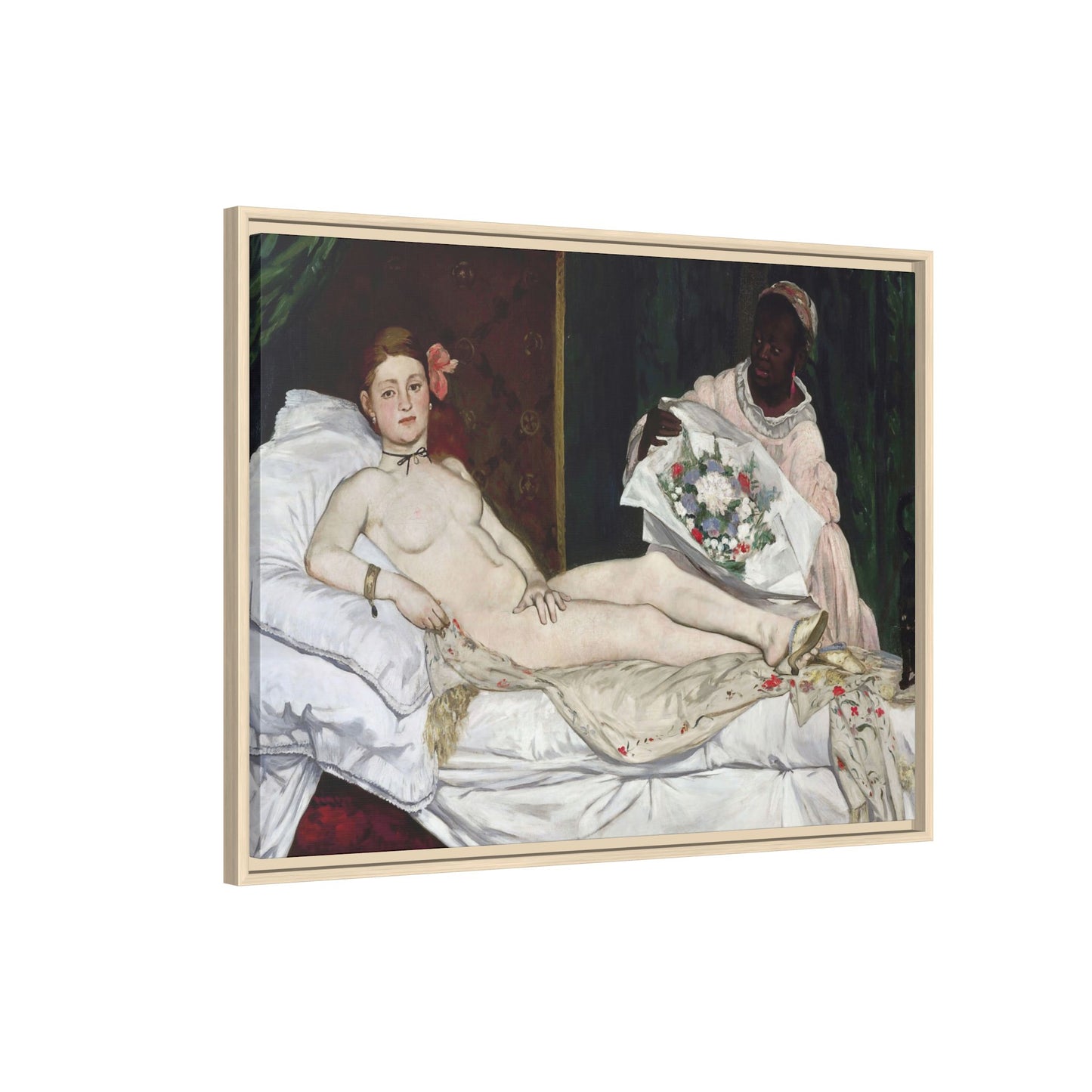 Manet, Édouard - Olympia (1870) - Matte Canvas, Framed