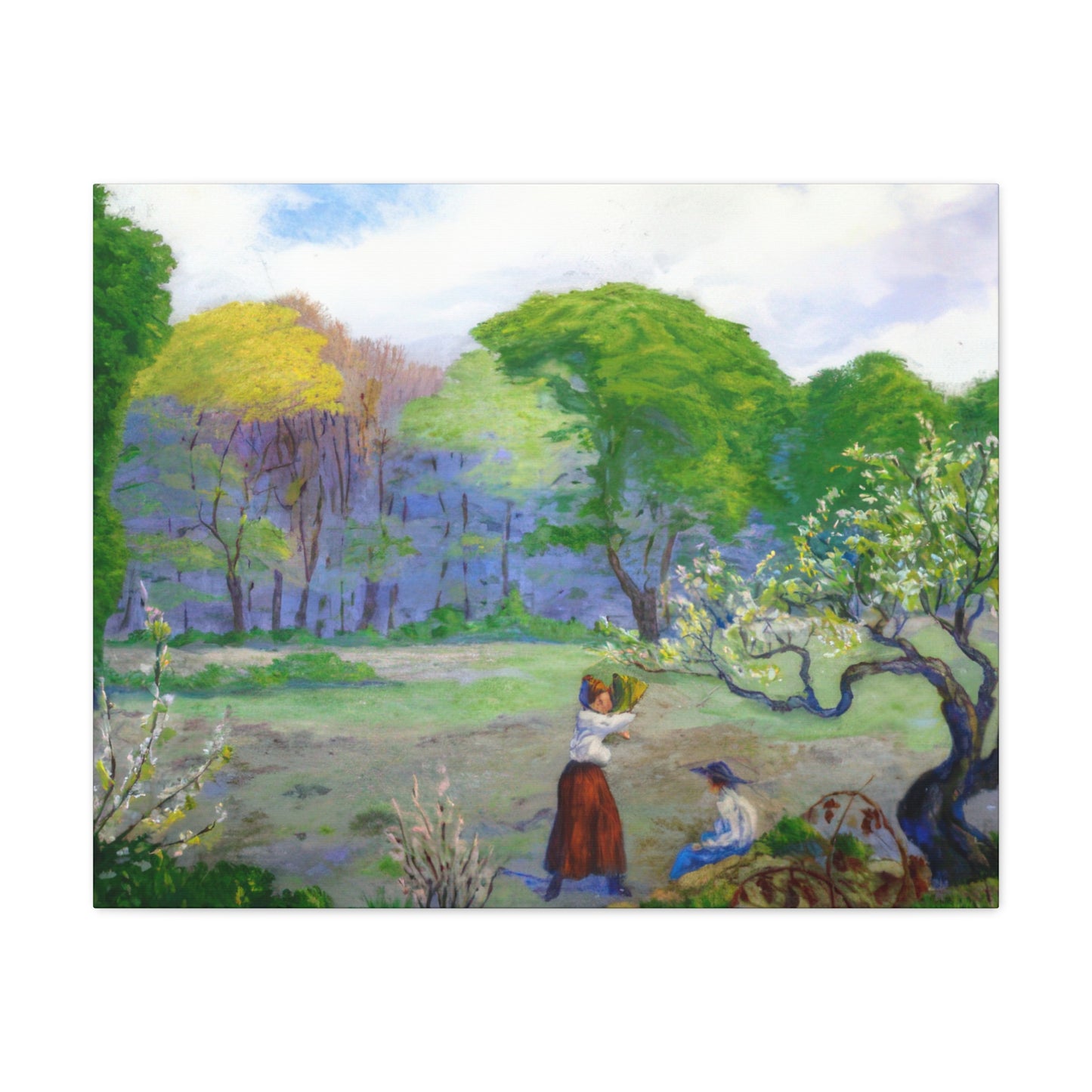 Ranson, Paul - Picking Flowers (1890) - Canvas Block, unframed
