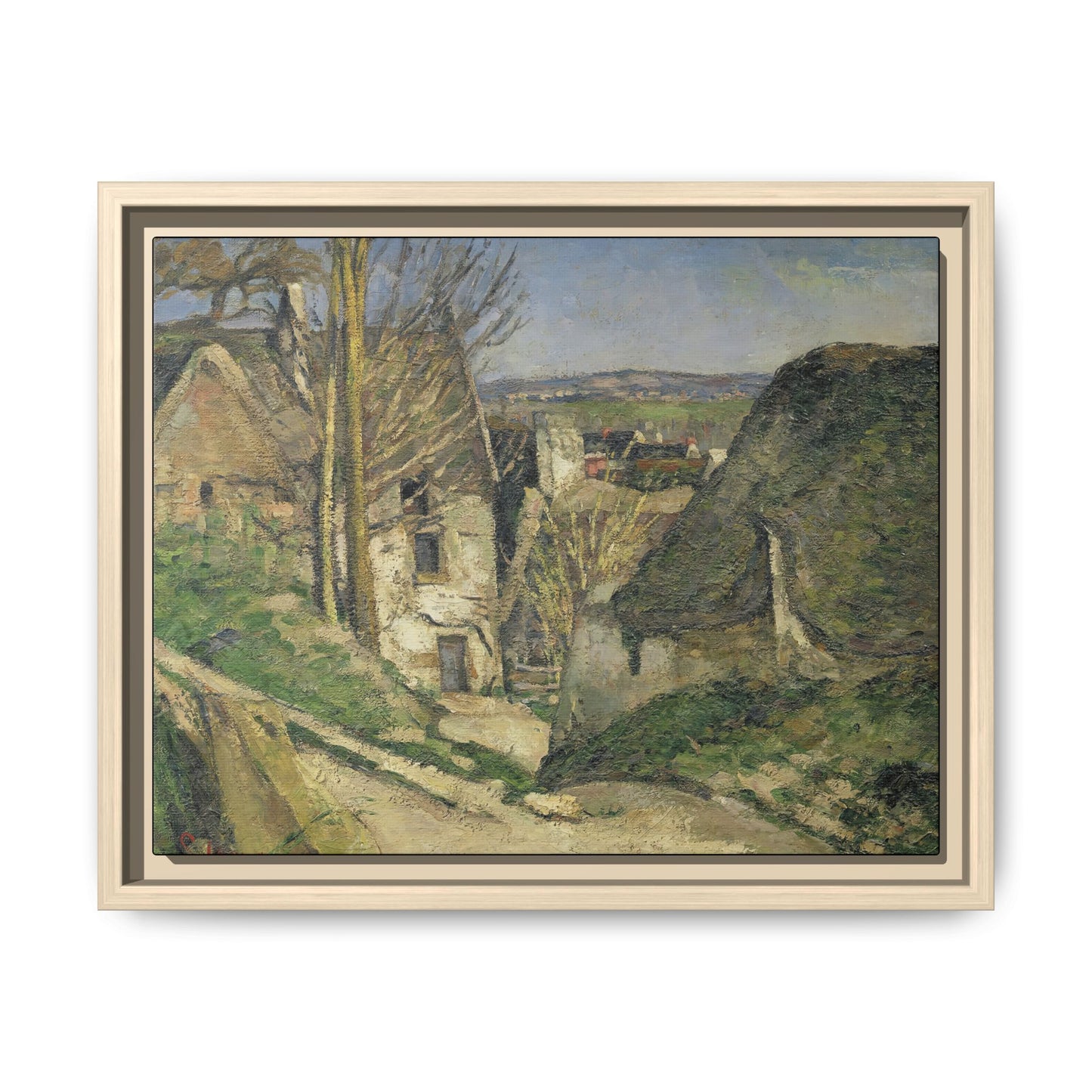 Cézanne, Paul - The House of the Hanged Man, Auvers-sur-Oise (1874) - Matte Canvas, Framed