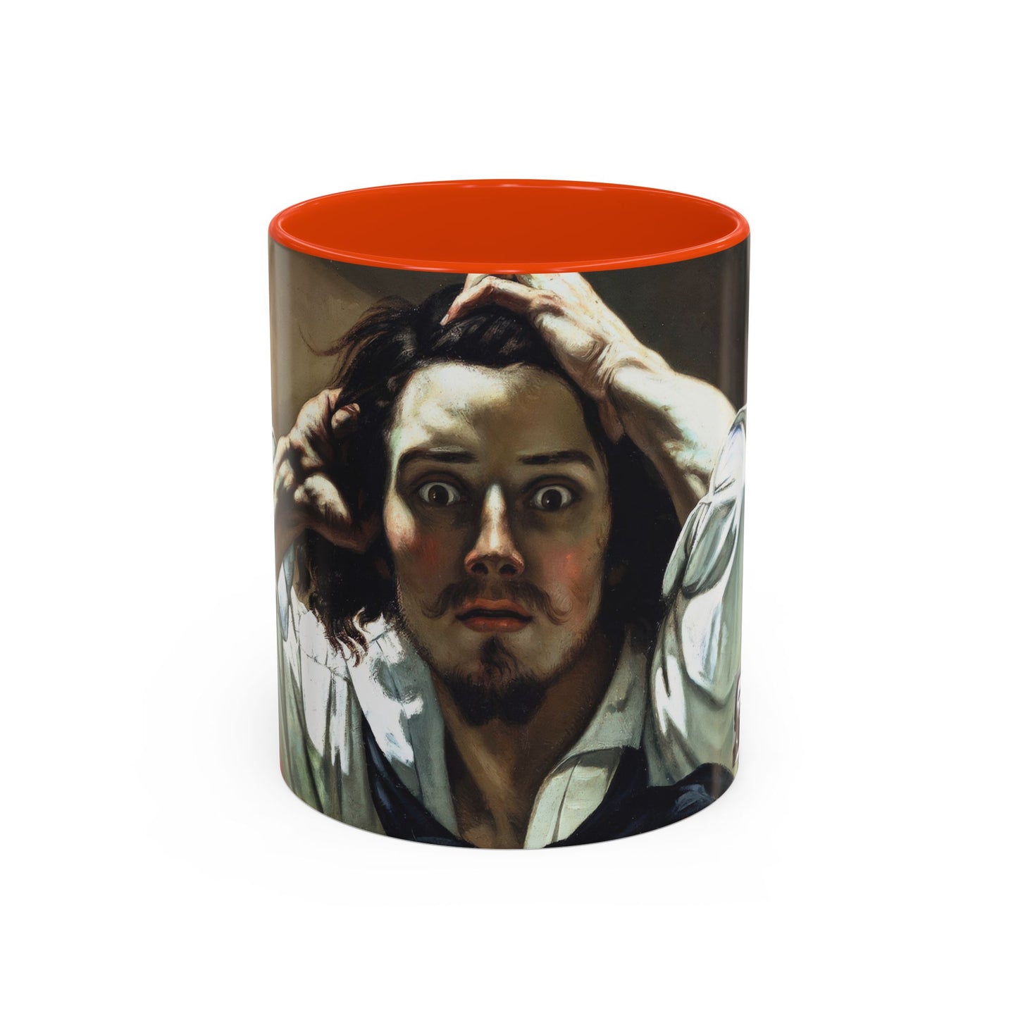 Courbet, Gustave - The Desperate Man (1843) - Colorful Accent Mugs