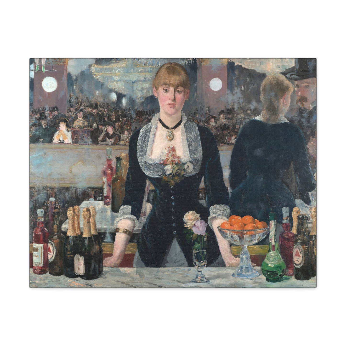 Manet, Édouard - A Bar at the Folies-Bergère (1880) - Canvas Block, unframed