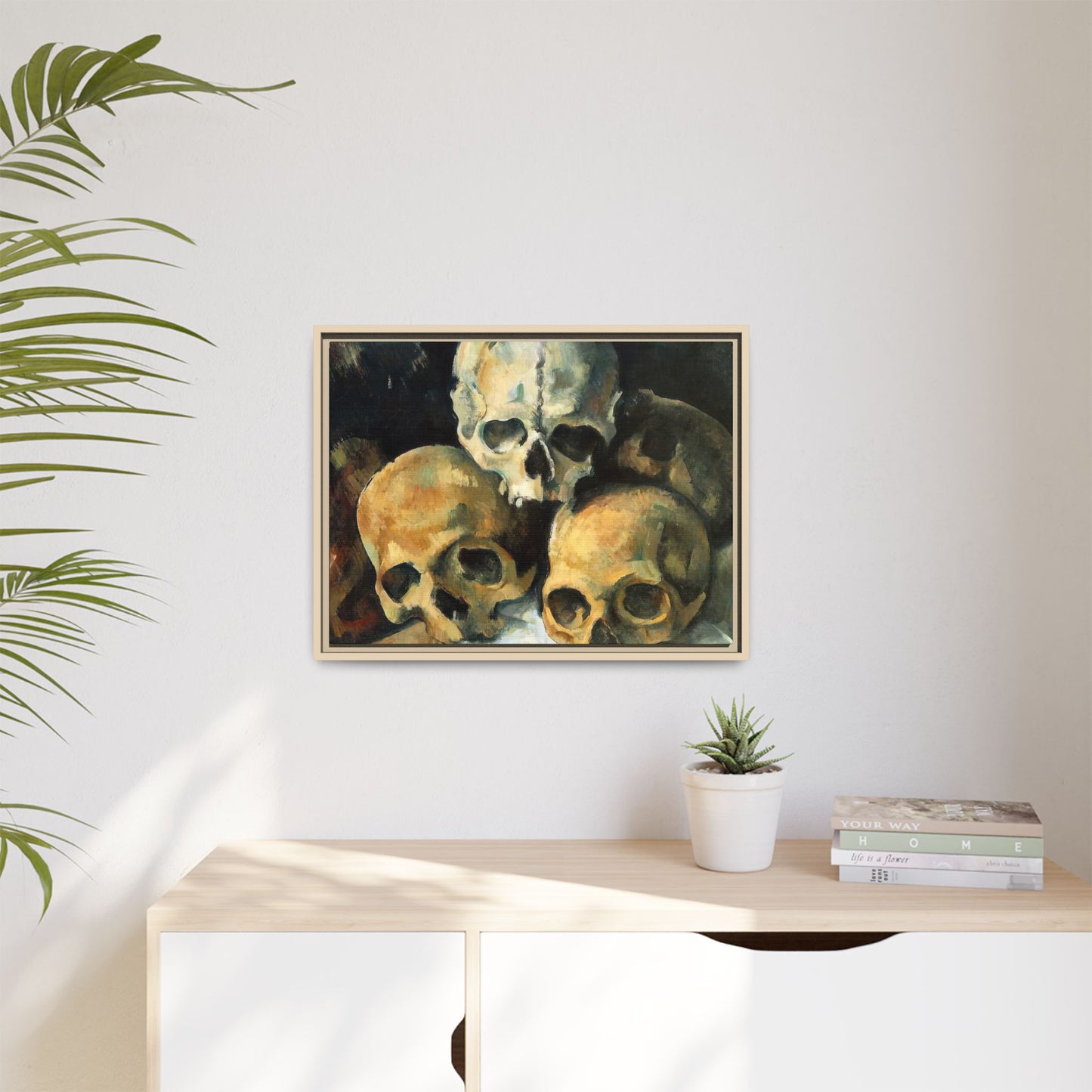 Cézanne, Paul - Pyramid of Skulls (1901) - Matte Canvas, Framed