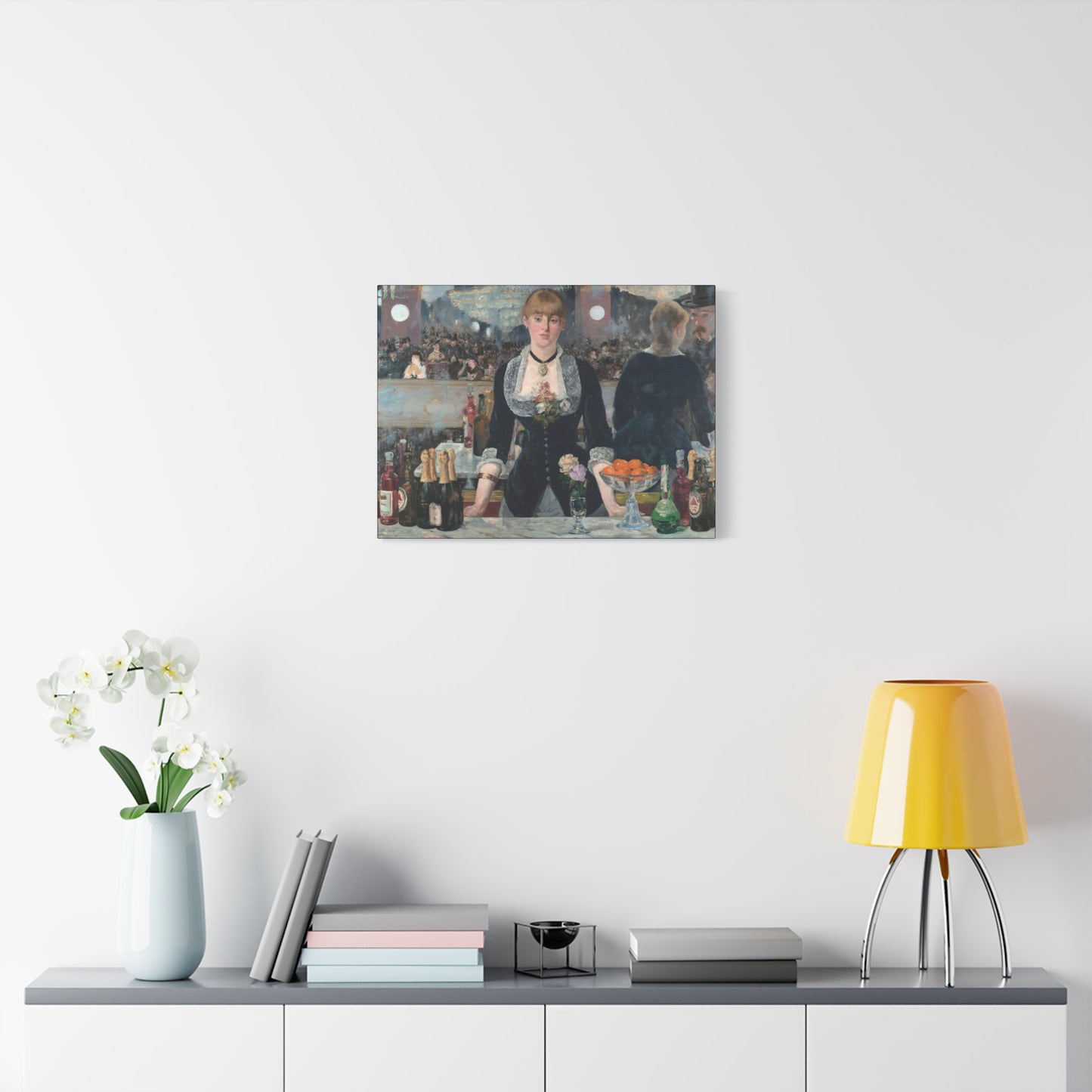 Manet, Édouard - A Bar at the Folies-Bergère (1880) - Canvas Block, unframed