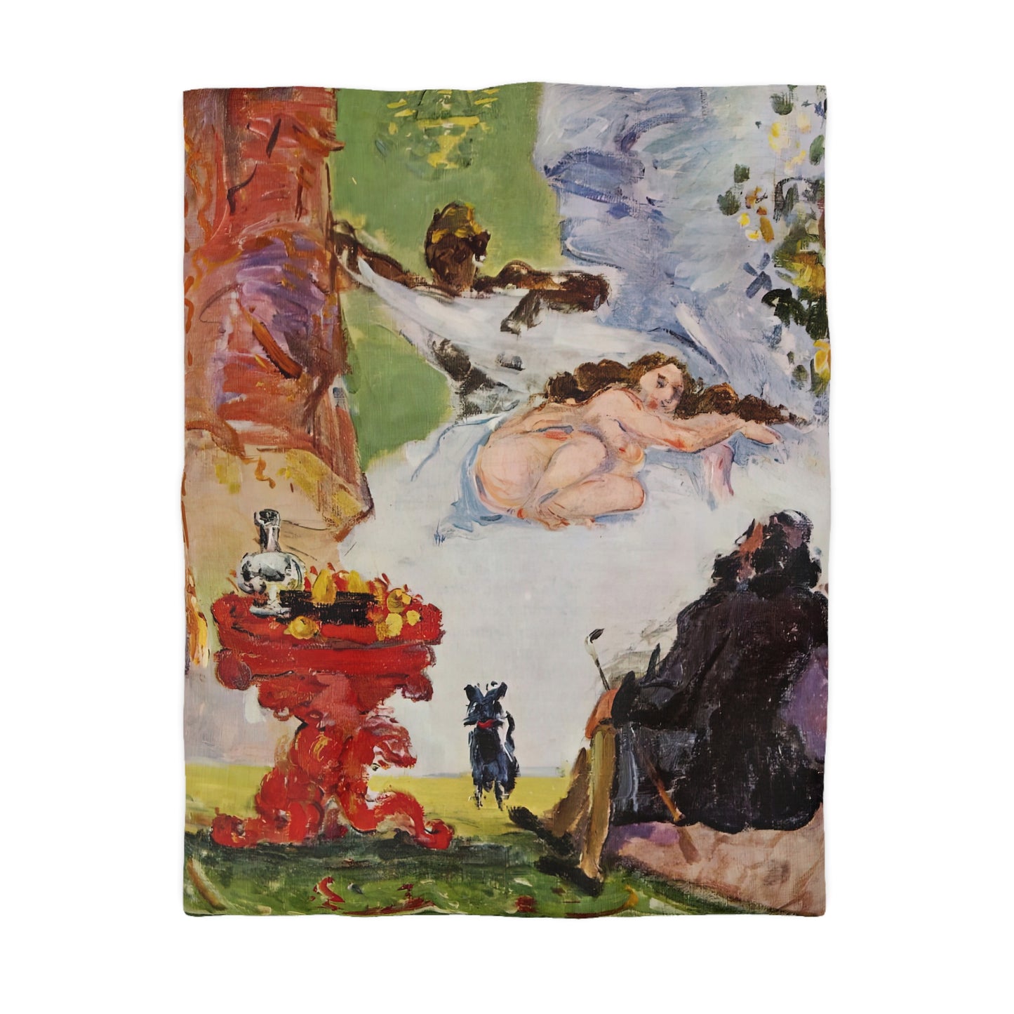 Cézanne, Paul - A Modern Olympia (1874) - Microfiber Duvet Cover