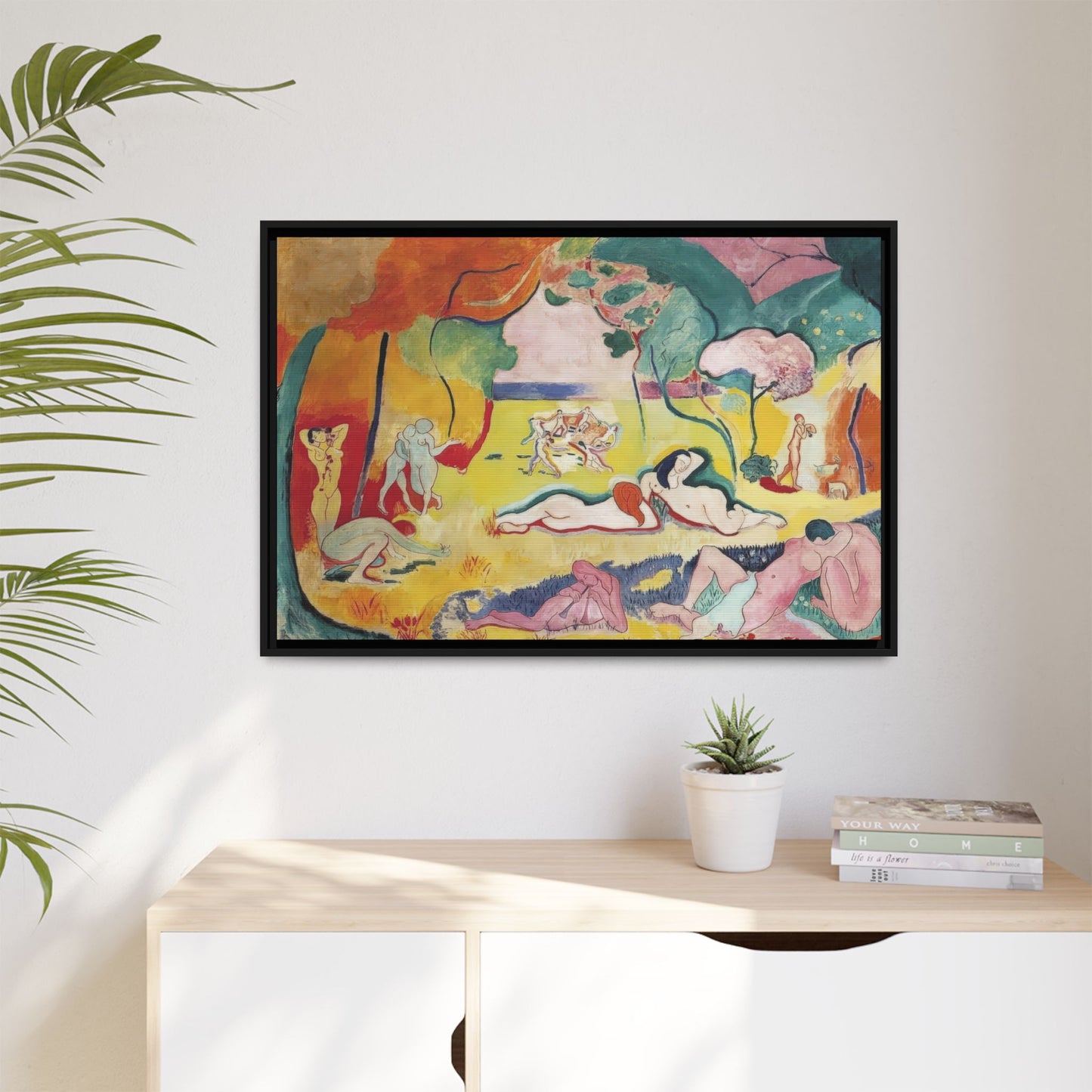 Matisse, Henri - The Joy of Life (1905) - Matte Canvas, Framed