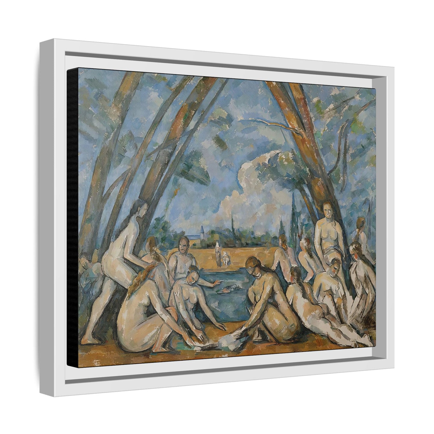Cézanne, Paul - The Large Bathers (1906) - Matte Canvas, Framed