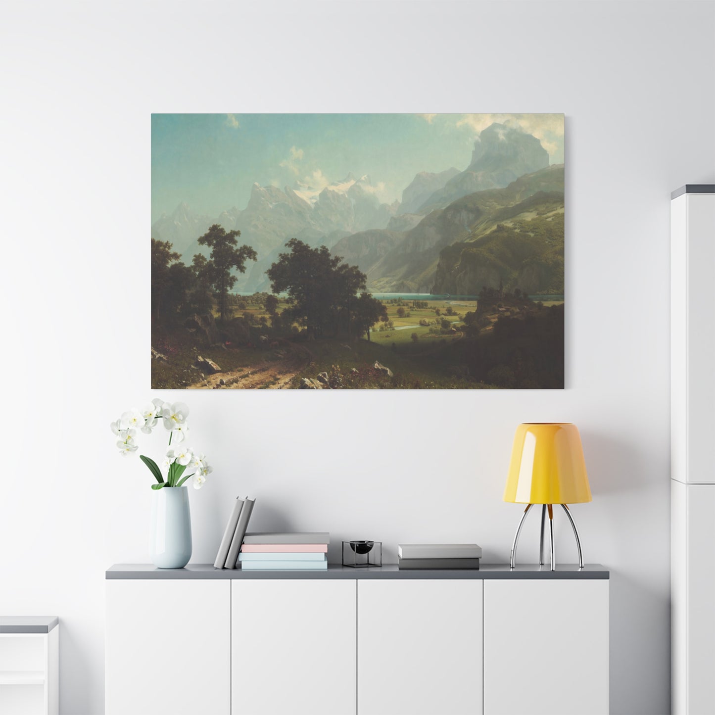 Bierstadt, Albert - Lake Lucerne (1858) - Canvas Block, unframed