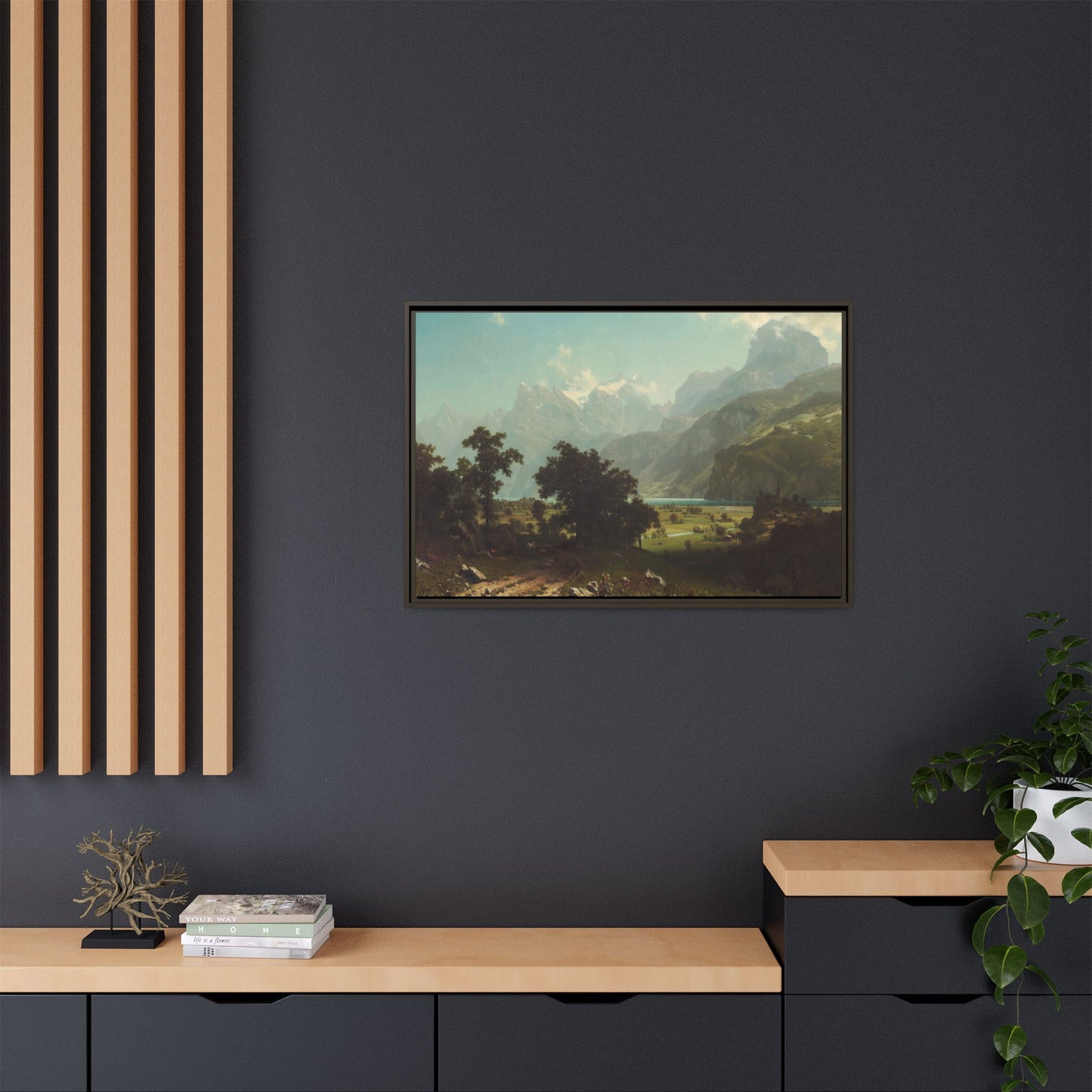 Bierstadt, Albert - Lake Lucerne (1858) - Matte Canvas, Framed