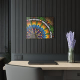 Emerald Arrows Mandala - Acrylic Block