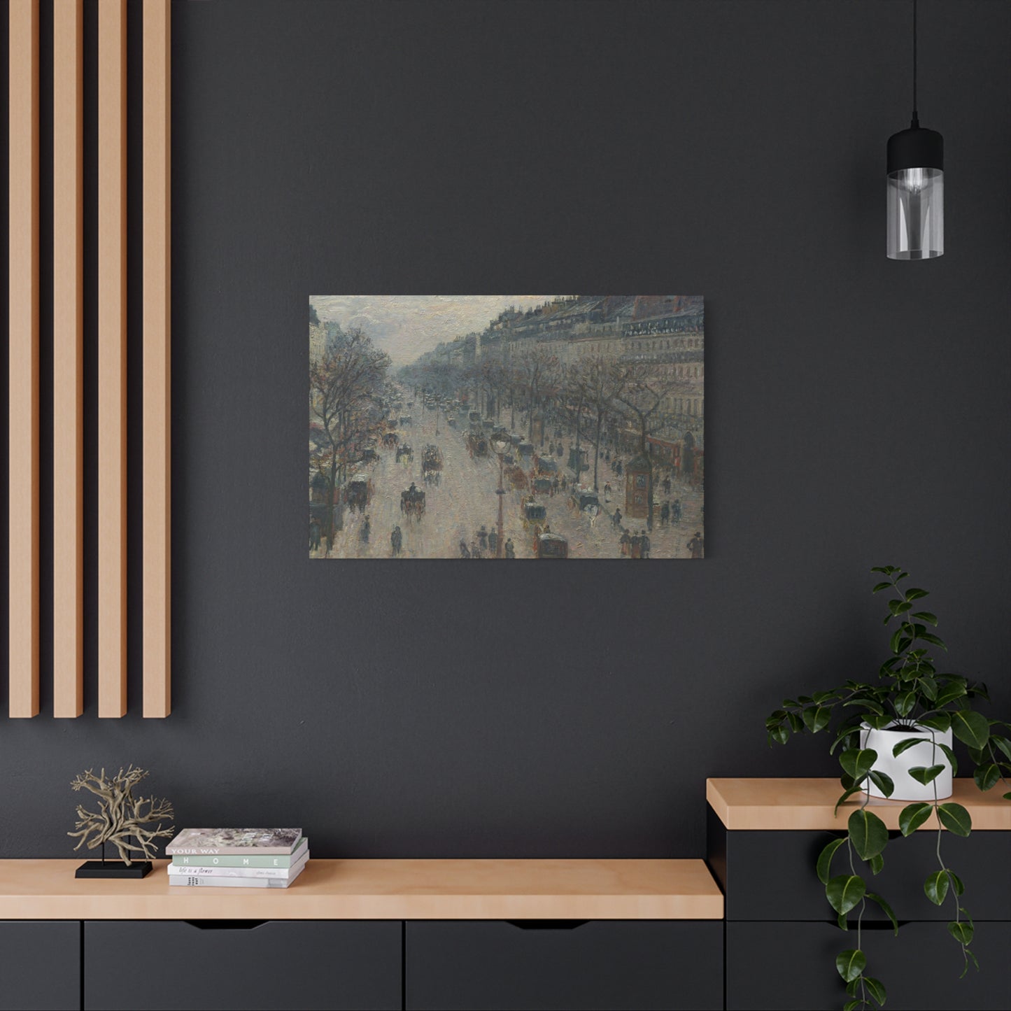 Pissarro, Camille - Boulevard Montmartre, Winter Morning (1897) - Canvas Block, unframed