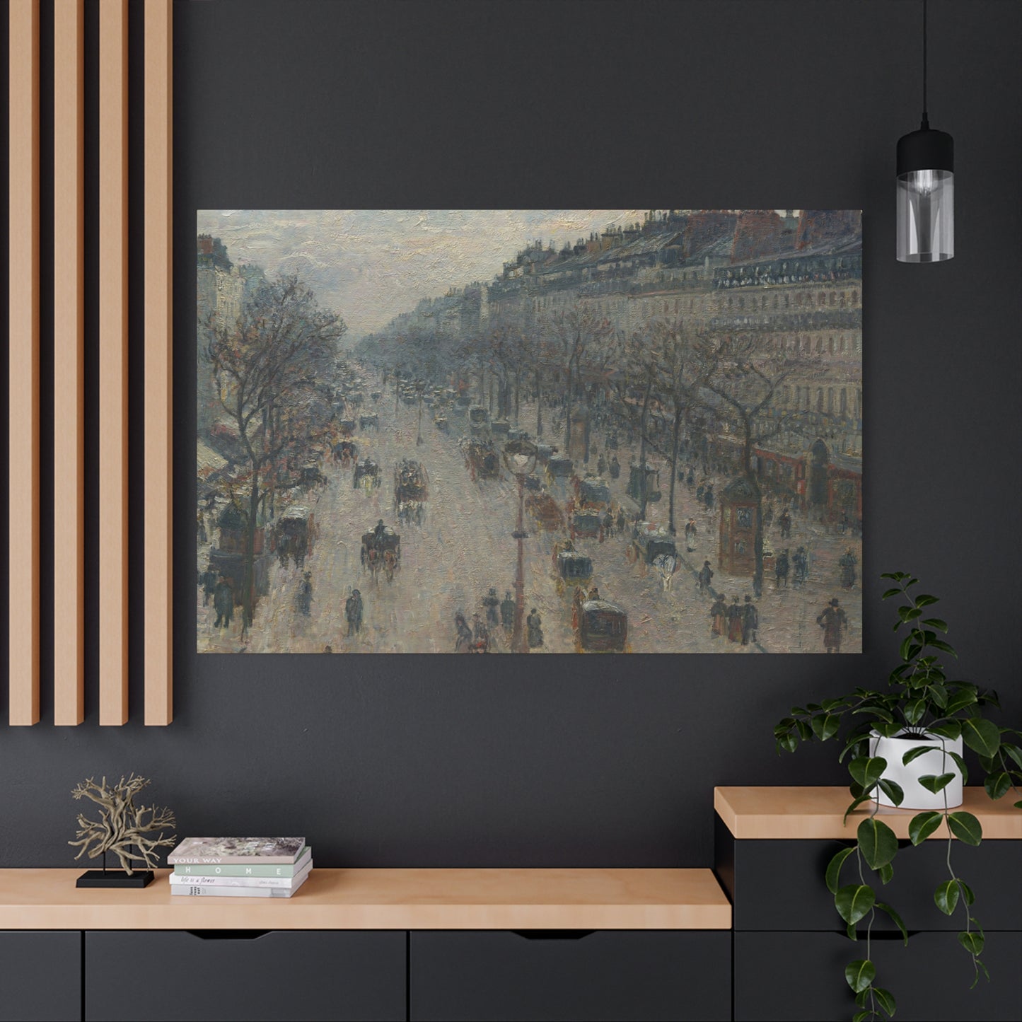 Pissarro, Camille - Boulevard Montmartre, Winter Morning (1897) - Canvas Block, unframed