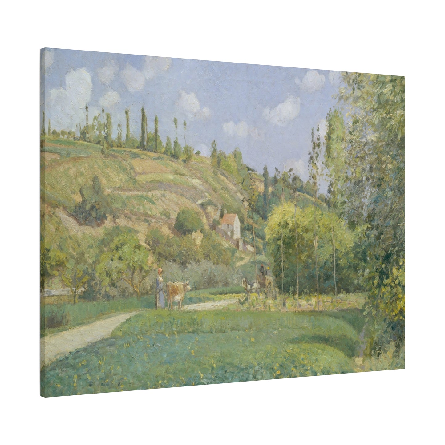 Pissarro, Camille - A Cowherd at Valhermeil, Auvers-sur-Oise (1874) - Canvas Block, unframed