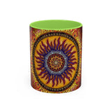 Solar Disc Mandala - Colorful Accent Mugs