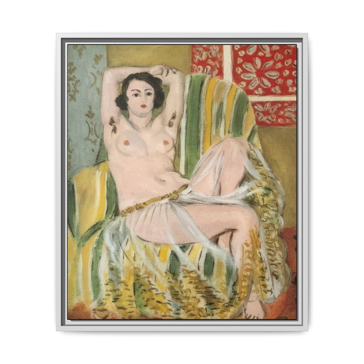 Matisse, Henri - Odalisque with Raised Arms (1923) - Matte Canvas, Framed