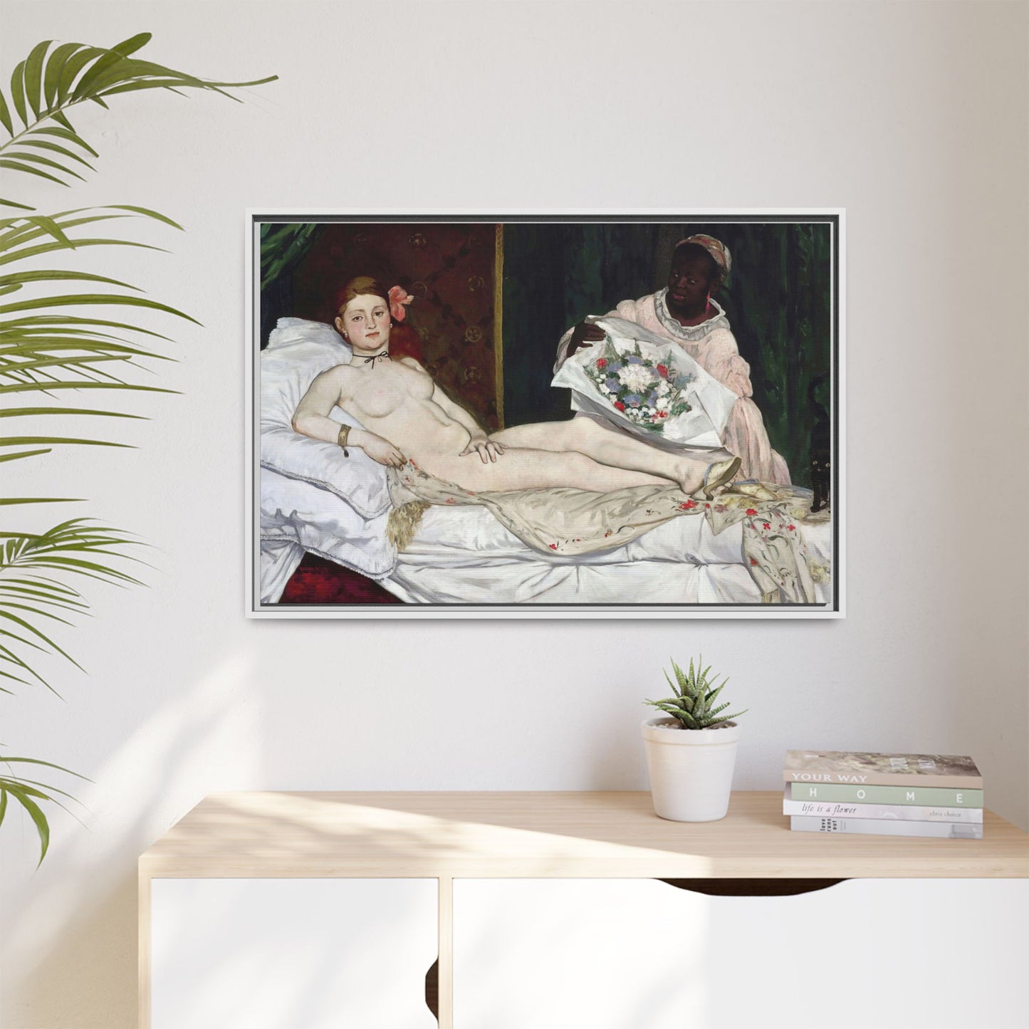 Manet, Édouard - Olympia (1870) - Matte Canvas, Framed