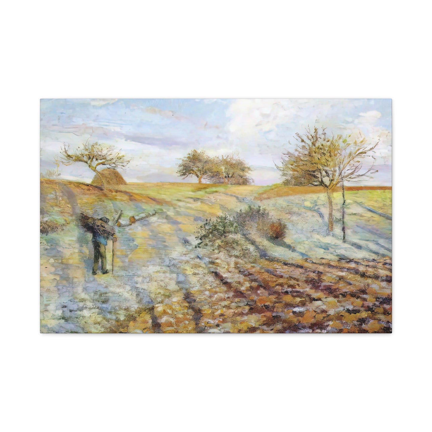 Pissarro, Camille - Hoarfrost (1873) - Canvas Block, unframed