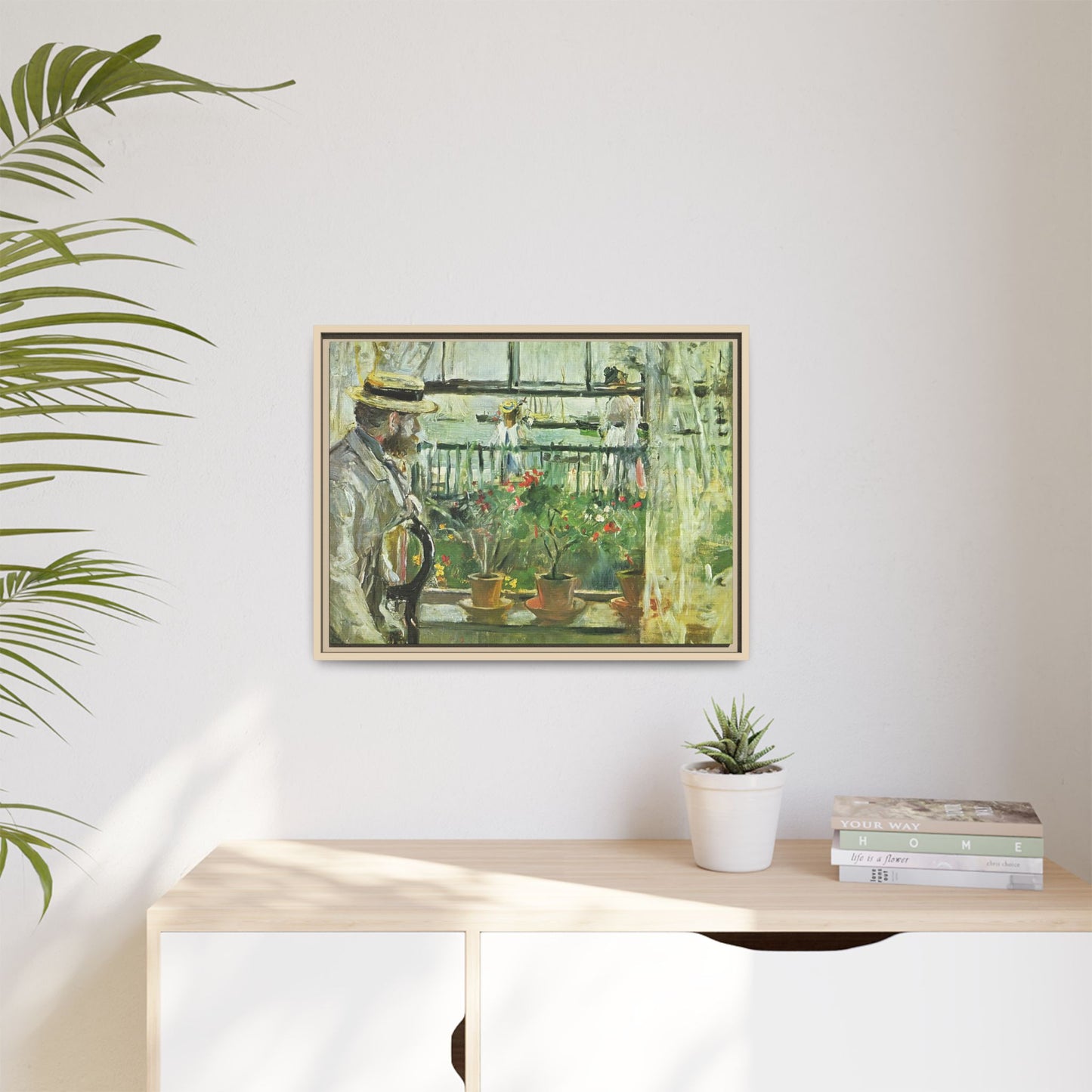 Morisot, Berthe - Eugene Manet on the Isle of Wight (1875) - Matte Canvas, Framed