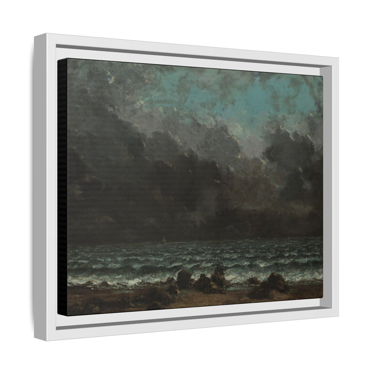 Courbet, Gustave - The Sea (1865) - Matte Canvas, Framed