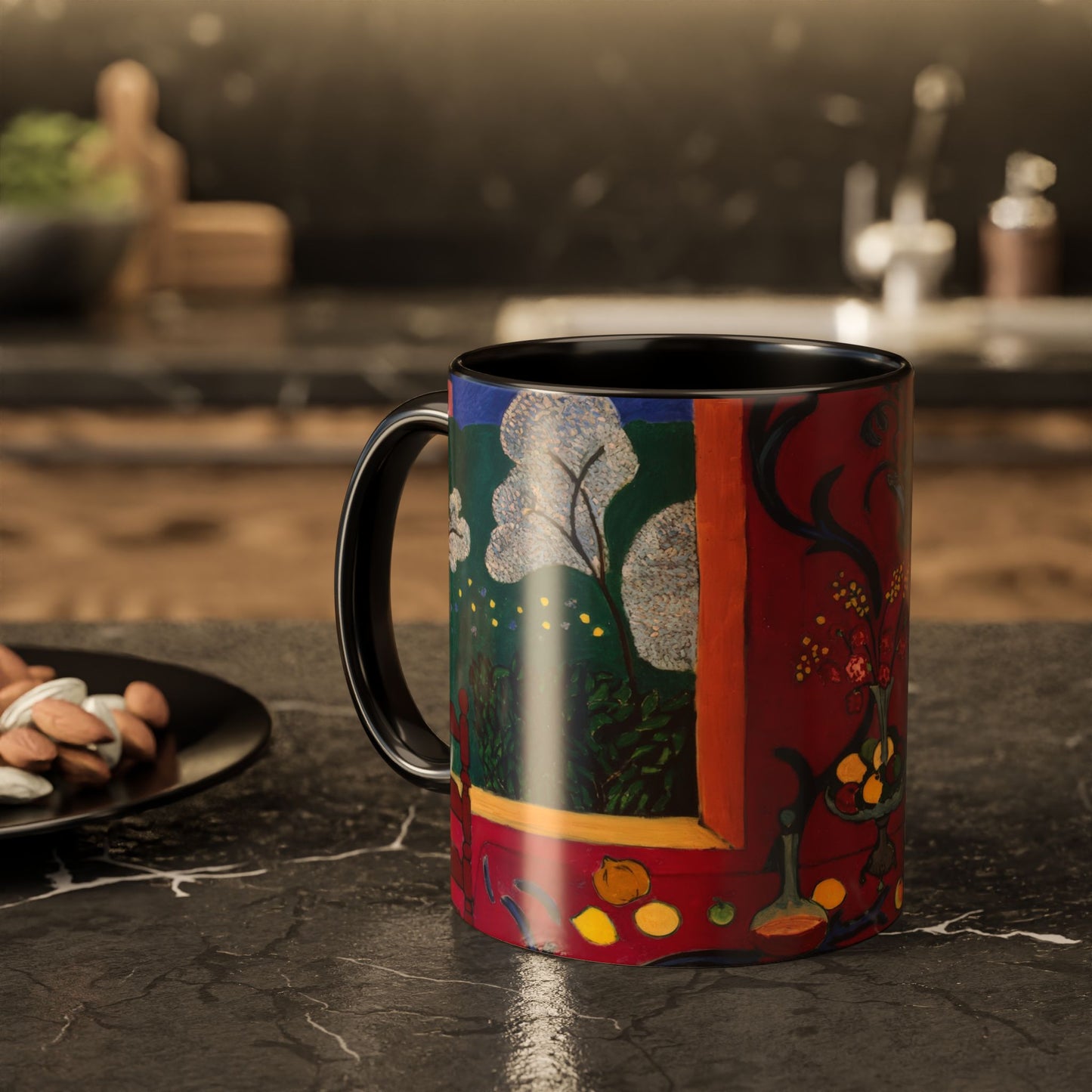 Matisse, Henri - The Dessert Harmony in Red (1908) - Colorful Accent Mugs