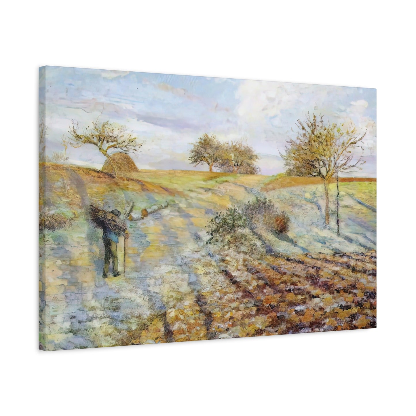 Pissarro, Camille - Hoarfrost (1873) - Canvas Block, unframed