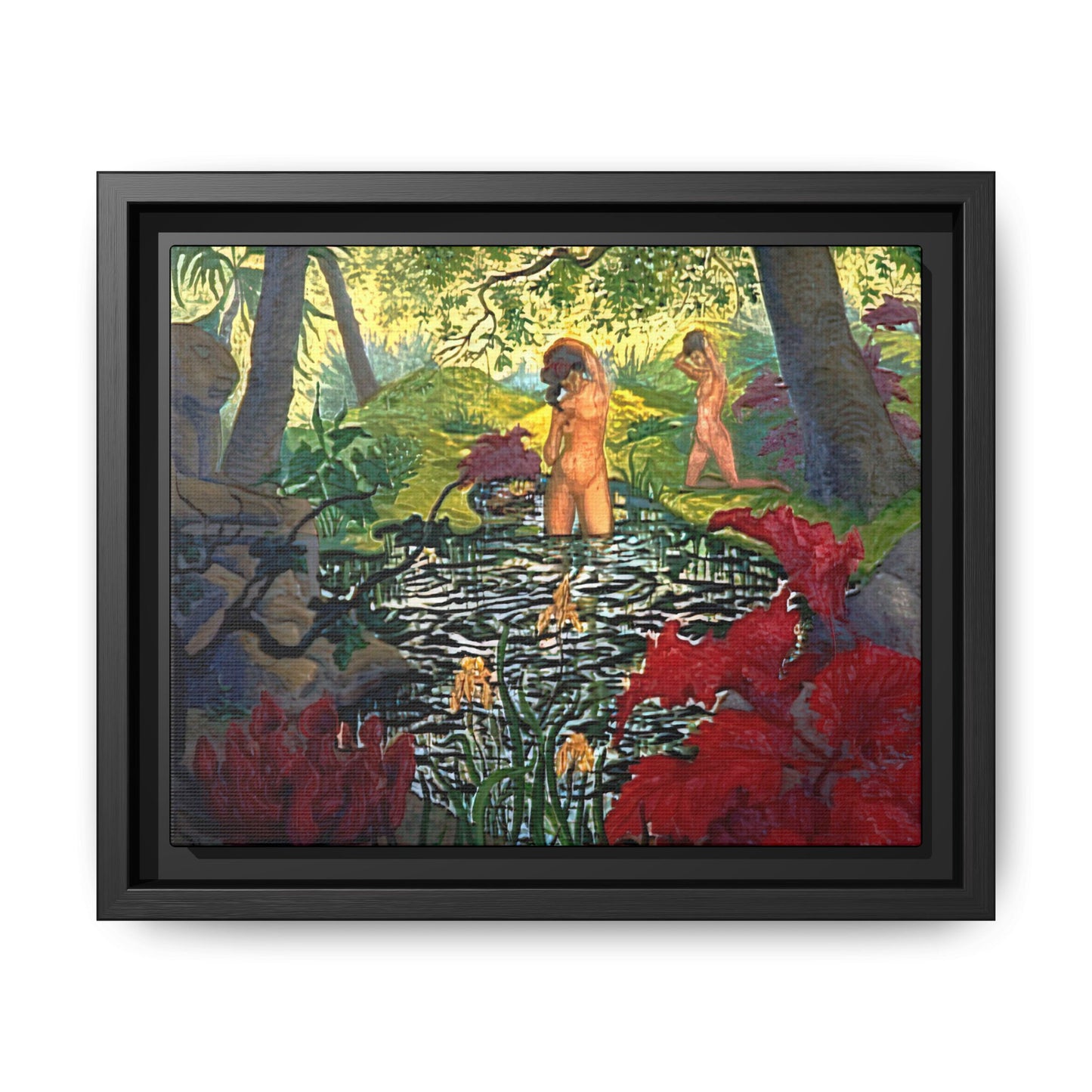 Ranson, Paul - The Lotus Bather (1906) - Matte Canvas, Framed
