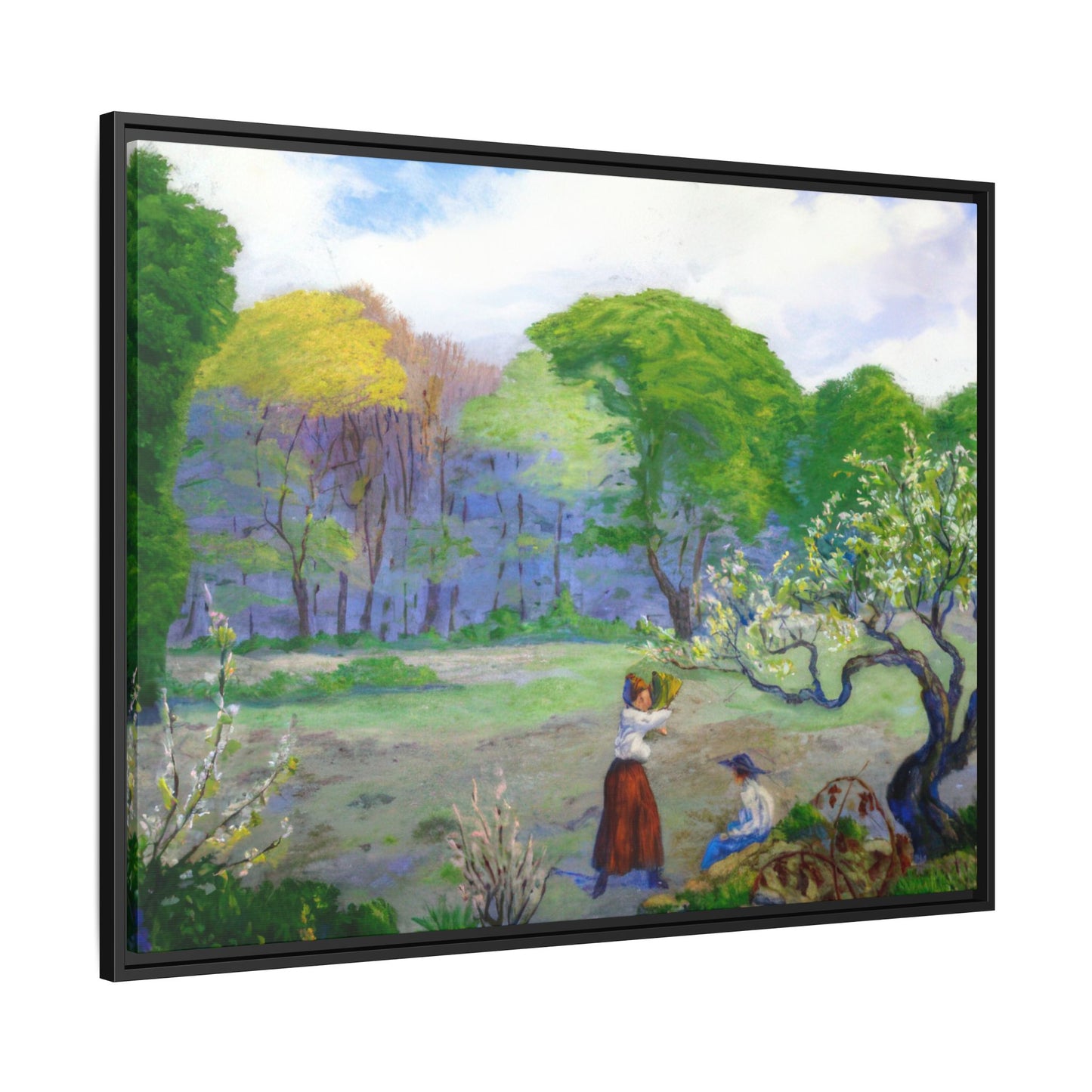 Ranson, Paul - Picking Flowers (1890) - Matte Canvas, Framed