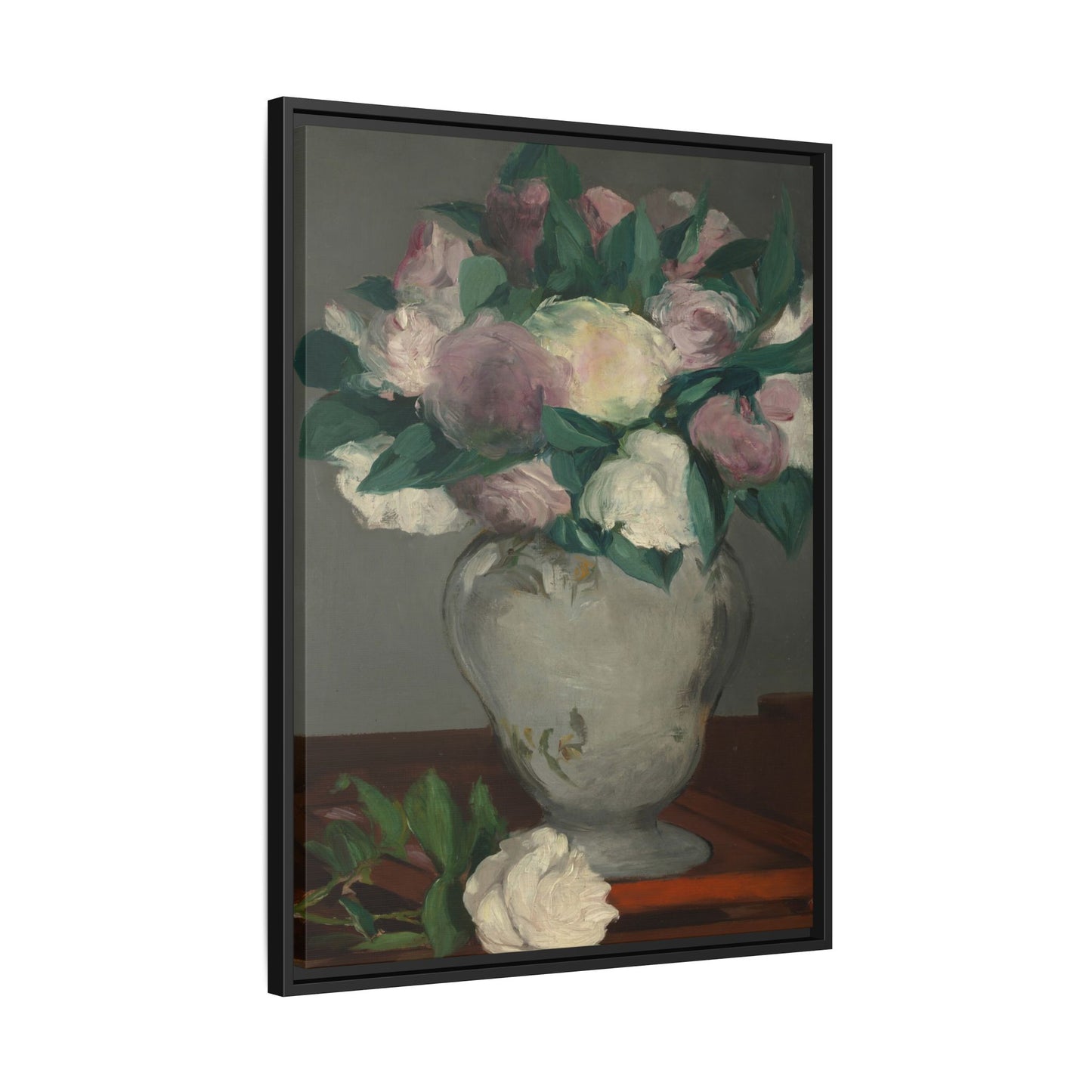Manet, Édouard - Peonies (1864) - Matte Canvas, Framed