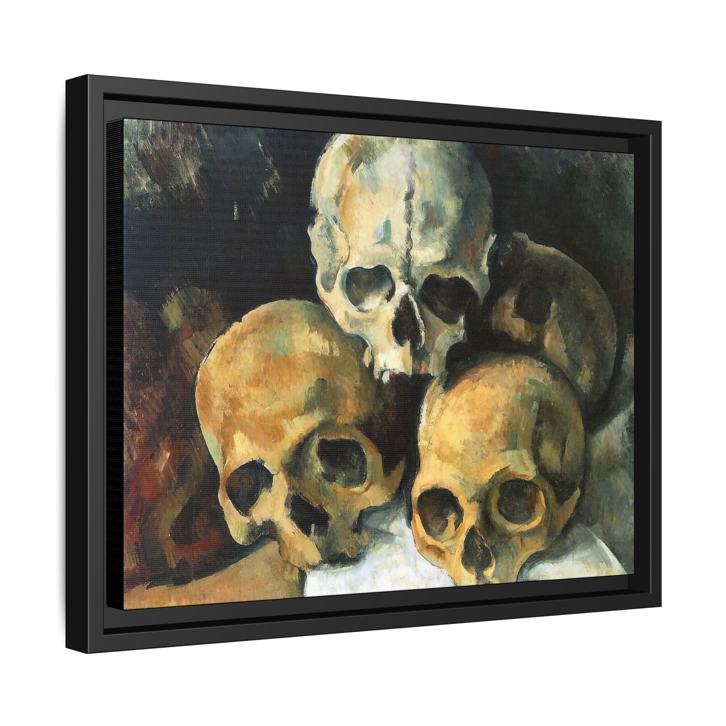 Cézanne, Paul - Pyramid of Skulls (1901) - Matte Canvas, Framed