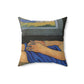 Filiger, Charles - The Recumbent Christ (1895) - Suede Square Pillow