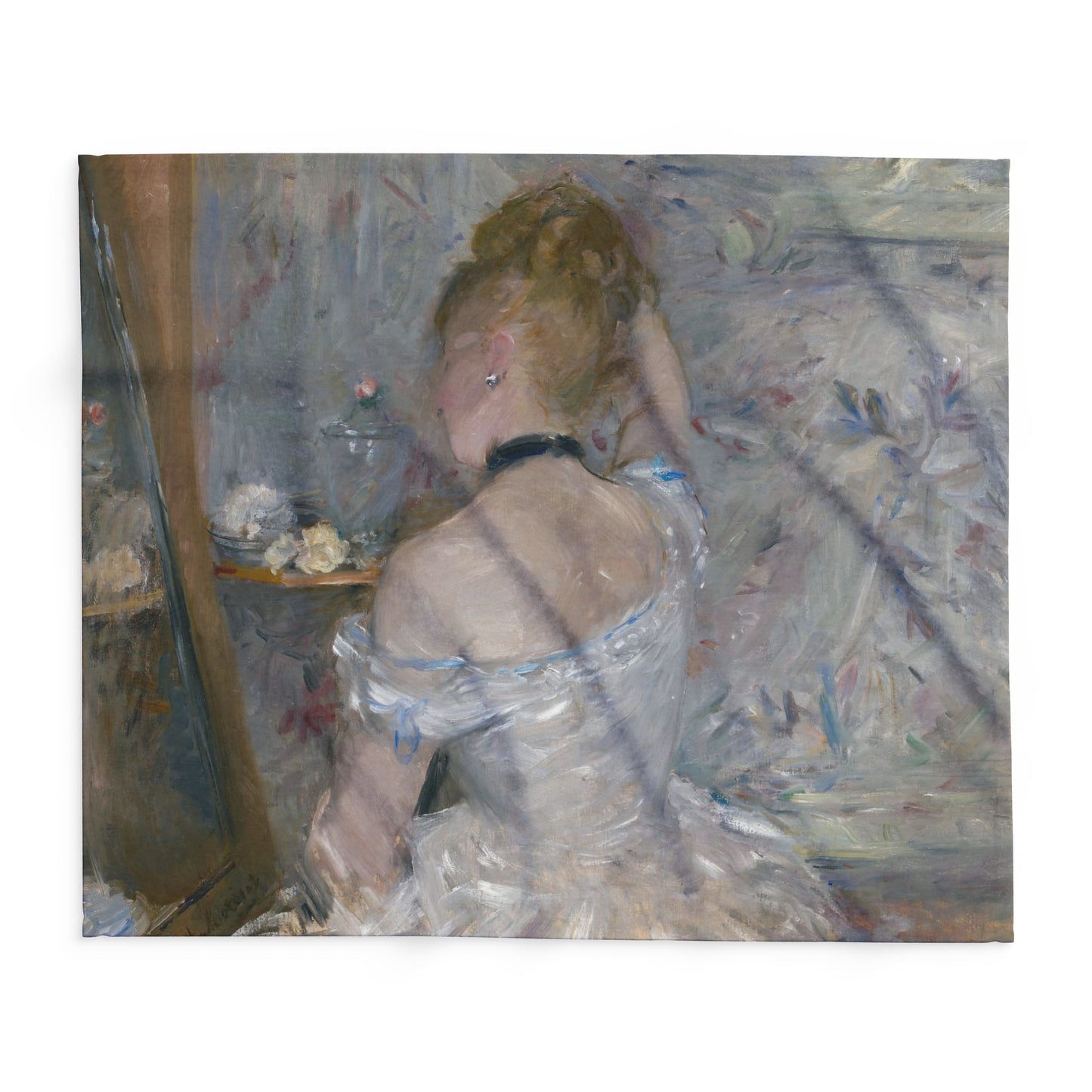Morisot, Berthe - Woman at Her Toilette (1880) - Arctic Fleece Blanket