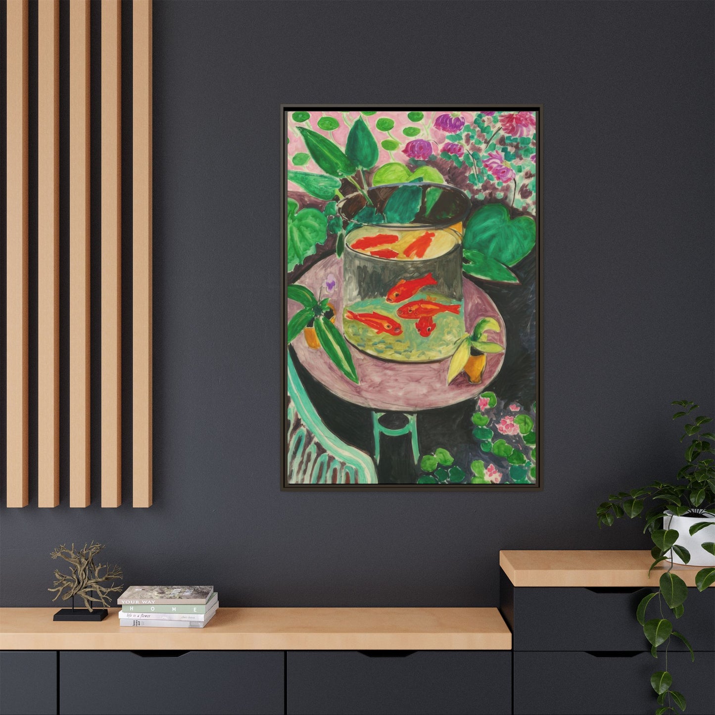 Matisse, Henri - The Goldfish (1912) - Matte Canvas, Framed
