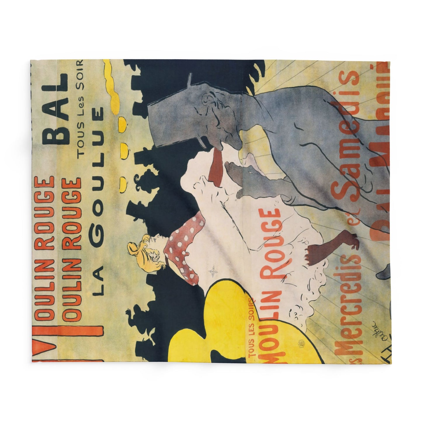 Toulouse-Lautrec, Henri - Moulin Rouge - La Goulue (1891) - Arctic Fleece Blanket
