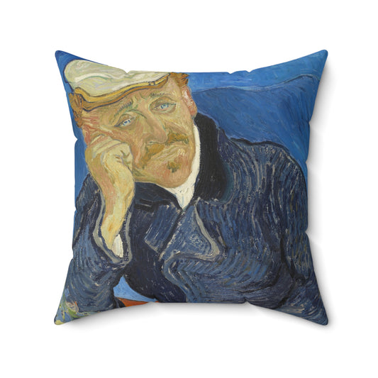 Van Gogh, Vincent - Self Portrait with Bandaged Ear (1889) - Suede Square Pillow