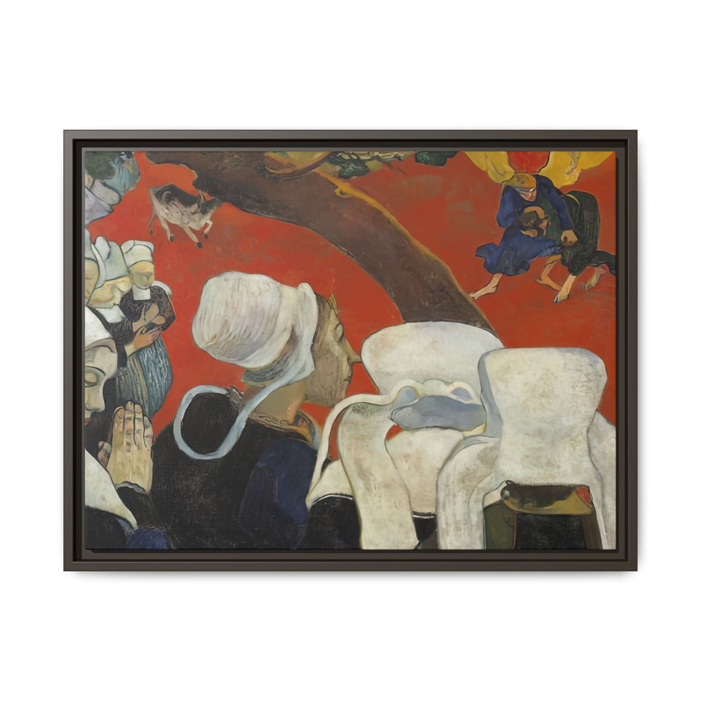 Gauguin, Paul - Vision of the Sermon (Jacob Wrestling with the Angel) (1888) - Matte Canvas, Framed