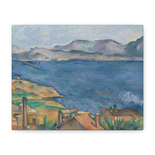 Cézanne, Paul - The Bay of Marseille, Seen from L'Estaque (1885) - Canvas Block, unframed