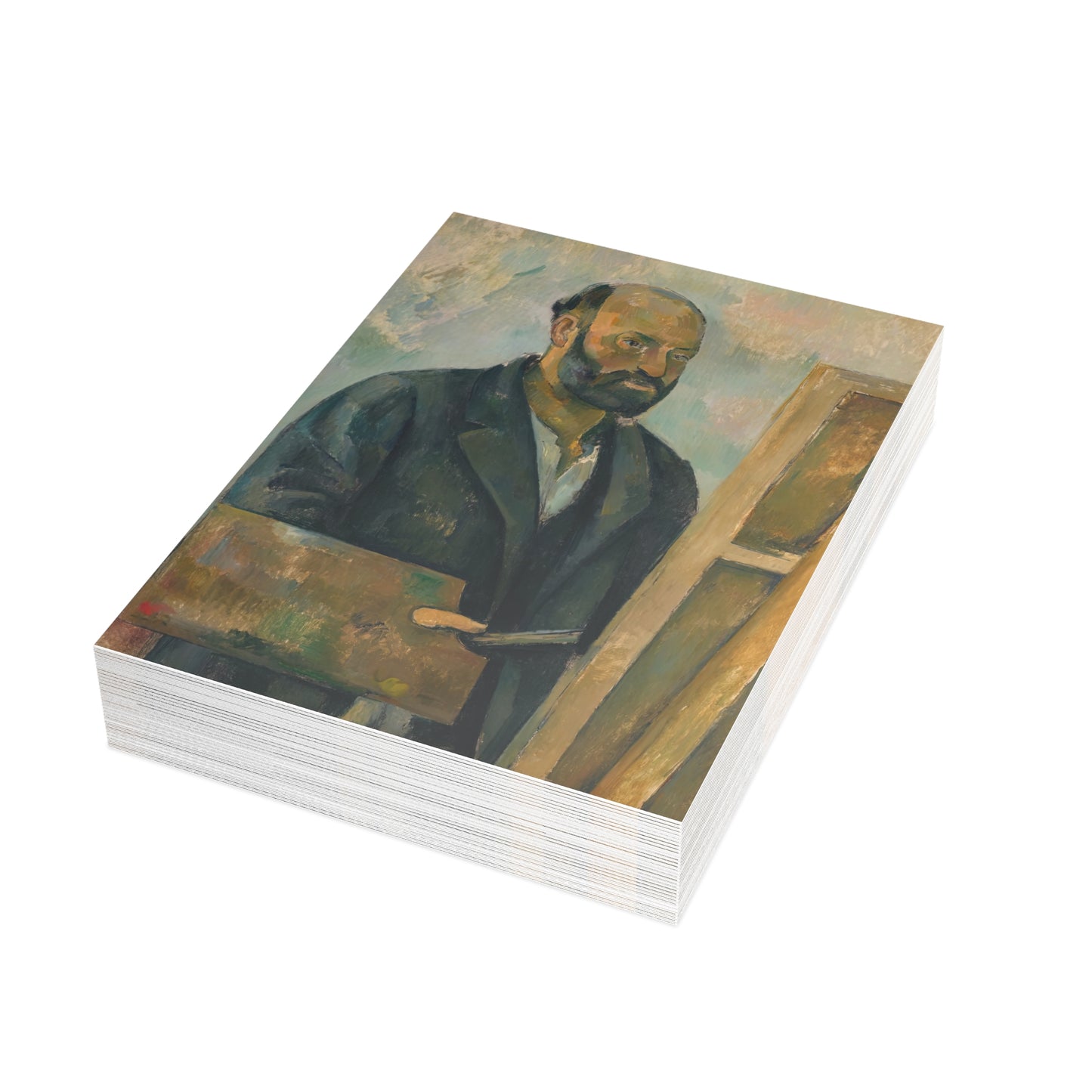 Cézanne, Paul - Portrait of the Artist with a Palette (1890) - Postcard Bundles with Envelopes Included