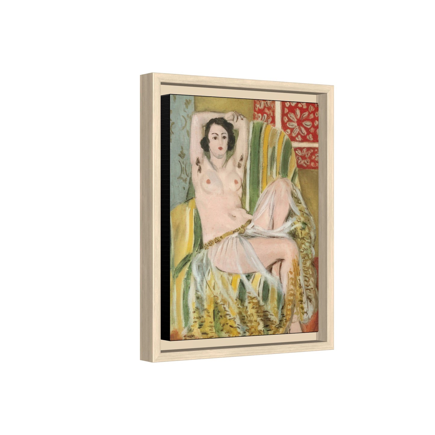 Matisse, Henri - Odalisque with Raised Arms (1923) - Matte Canvas, Framed